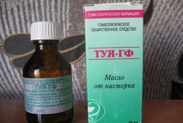Фармакологическое вещество Туя ГФ состоит из масляного экстракта